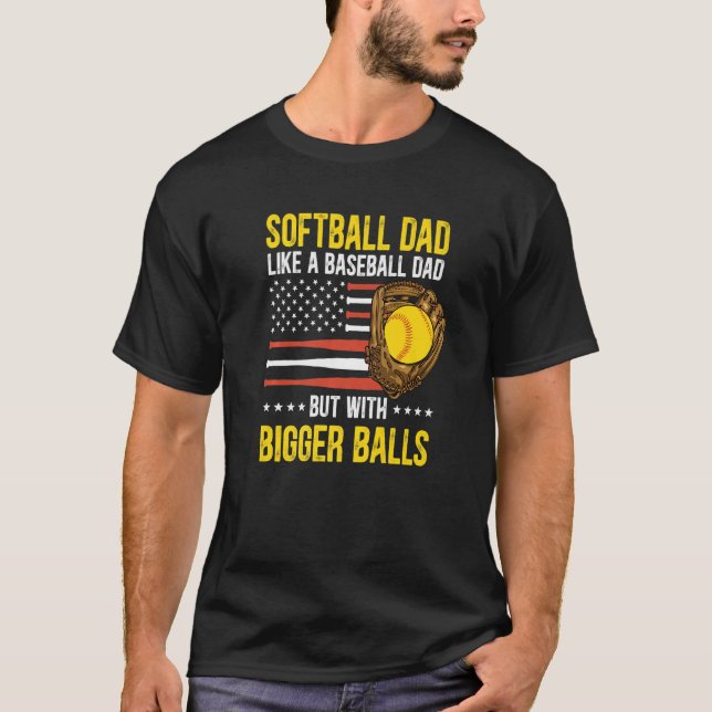 Camiseta Papá de sóftbol divertido para hombres como un pap (Anverso)