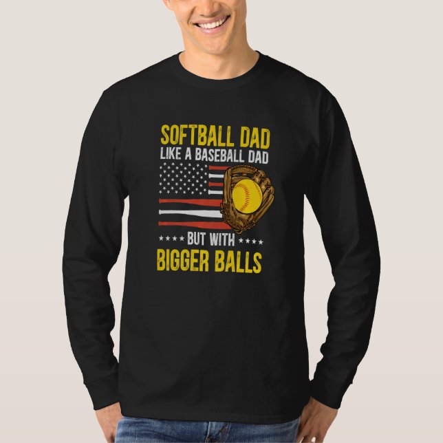 Camiseta Papá de sóftbol divertido para hombres como un pap (Anverso)