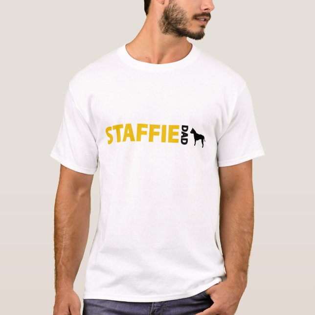 Camiseta Papá de Staffordshire Terrier (Anverso)