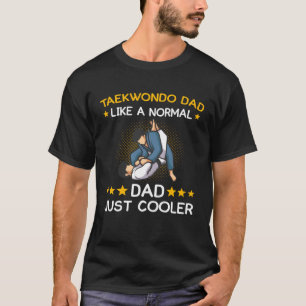 Camiseta papá de taekwondo luchando contra el cinturón negr