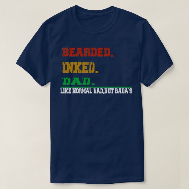 Camiseta papá de tinta barbuda 1 (Diseño del anverso)