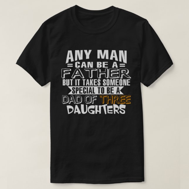 Camiseta Papá de tres hijas (Diseño del anverso)