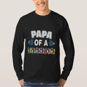 Camiseta Papa De Un Guerrero Concienciación Sobre El Autism