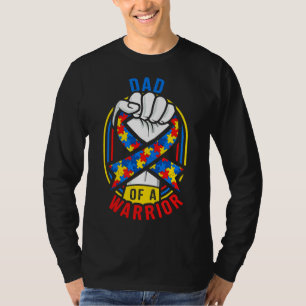 Camiseta Papá De Un Guerrero Que Coincide Con El Autismo