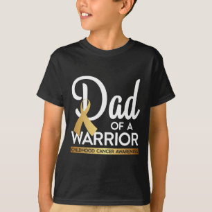 Camiseta Papá De Una Cinta De Oro De Cáncer Infantil Guerre