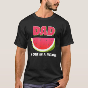 Camiseta Papá de uno en una familia de melón coincidente sa