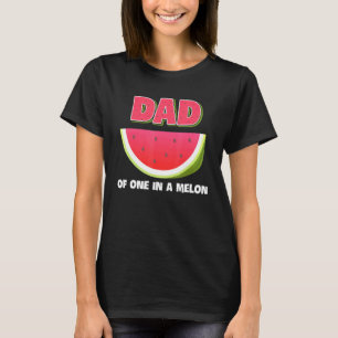 Camiseta Papá de uno en una familia de melón coincidente sa