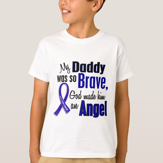 Camiseta Papá del ÁNGEL 1 del cáncer de colon (Anverso)