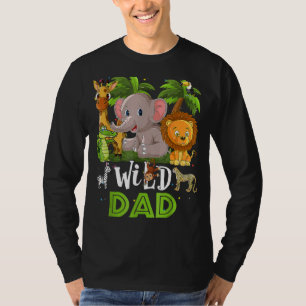 Camiseta Papá Del Animal De La Selva Safari De Cumpleaños D