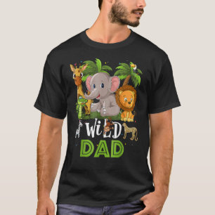 Camiseta Papá Del Animal De La Selva Safari De Cumpleaños D