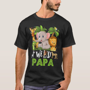 Camiseta Papa Del Animal De La Selva Safari De Cumpleaños D