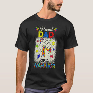 Camiseta Papá del autismo de Guerrero de Conciencia del Aut