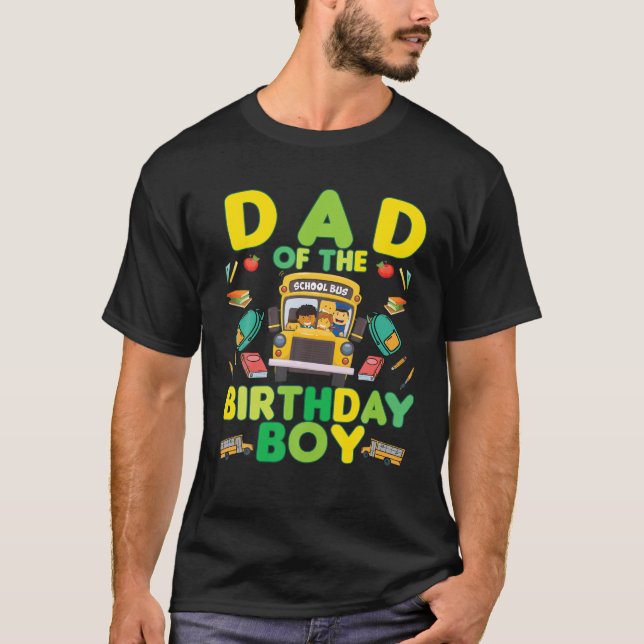 Camiseta Papá Del Autobús Escolar De Nacimiento (Anverso)