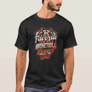 Camiseta Papá del Baloncesto del Día del Padre de los Hombr