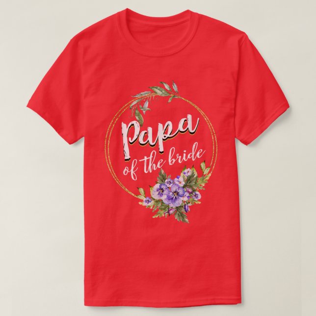 Camiseta Papa Del Boda De Novia Ducha De Novias (Diseño del anverso)
