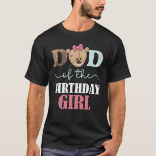 Camiseta Papá Del Chica De Cumpleaños De Papá Oso Padre Ted
