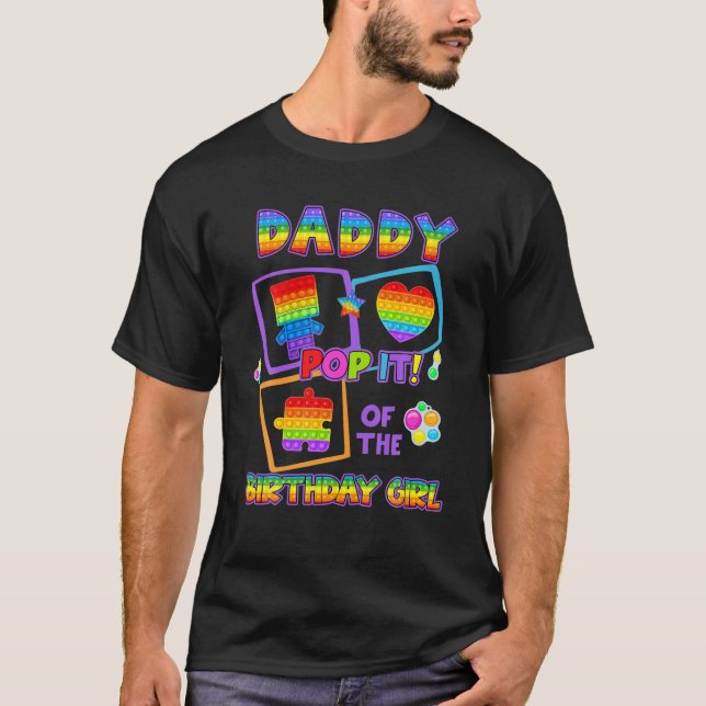Camiseta Papá del Chica de cumpleaños no me importa solo pa (Anverso)