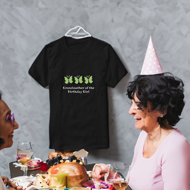 Camiseta Papá del Chica del cumpleaños de la mariposa (Subido por el creador)