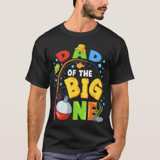 Camiseta Papá Del Chico Del Cumpleaños De Pesca De La Gran 