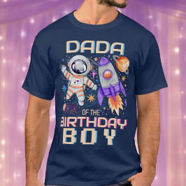 Camiseta Papá del cohete de cumpleaños y espacio astronauta