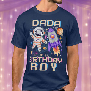 Camiseta Papá del cohete de cumpleaños y espacio astronauta