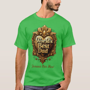 Camiseta "Papá del corazón dorado"