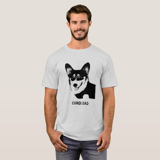 Camiseta Papá del Corgi Galés (Anverso completo)