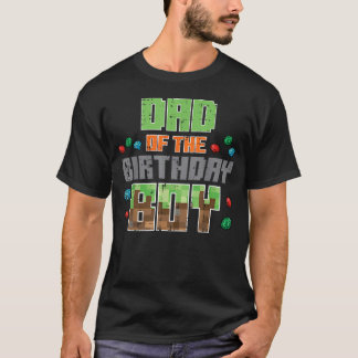 Camiseta Papá Del Cumpleañero Pixel Gaming Cumpleaños Fiest