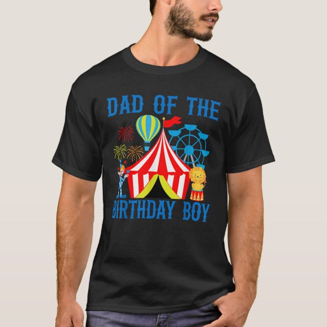 Camiseta Papá del cumpleaños de Boy Ringmaster Circus Carn (Anverso)