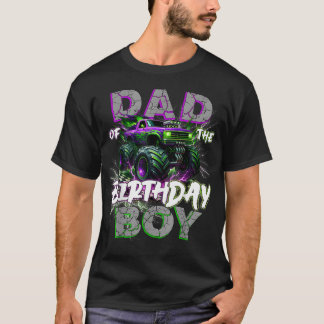Camiseta Papá Del Cumpleaños De La Familia De Camiones Mons
