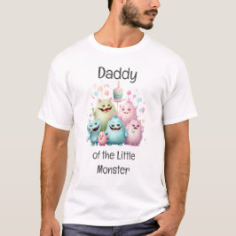 Camiseta Papá del cumpleaños de los pequeños monstruos