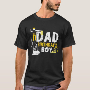 Camiseta Papá del Cumpleaños del Niño Trabajador de la Cons