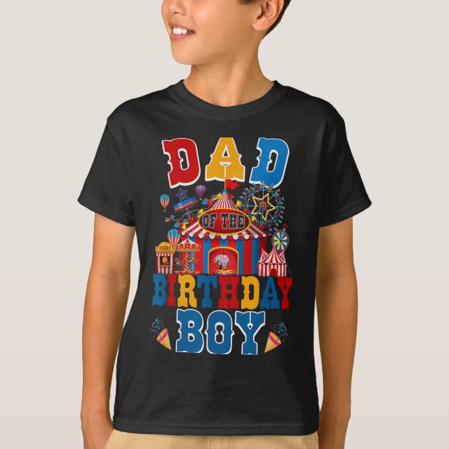 Camiseta Papá Del Cumpleaños Del Tema Del Carnaval De Boy C (Anverso)