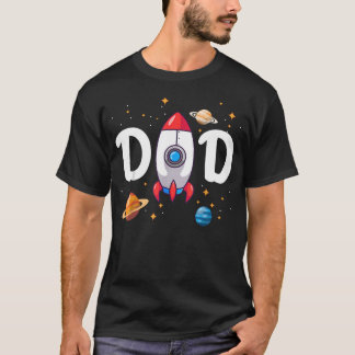 Camiseta Papá Del Cumpleaños Niño Astronauta Espacial 1er
