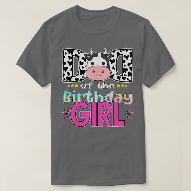 Camiseta Papá del cumpleaños para el Chica papá de una gran (Diseño del anverso)