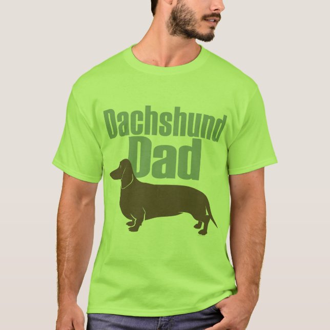 Camiseta "Papá del Dachshund " (Anverso)