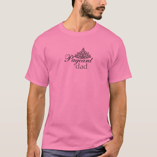 Camiseta Papá del desfile en rosa y tiara (Anverso)