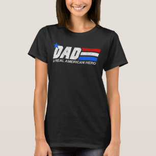 Camiseta Papá del Día del Padre un verdadero héroe norteame