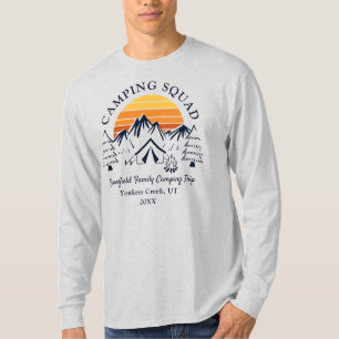 Camiseta Papá del Escuadrón de Camping de Familia Retro