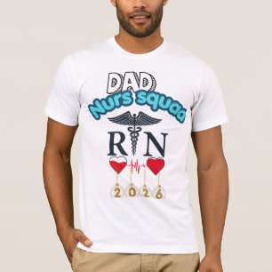 Camiseta Papá del escuadrón de enfermeras 2026 Familia coin