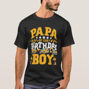Camiseta Papa del Excavador de Cumpleaños Construcción Cam