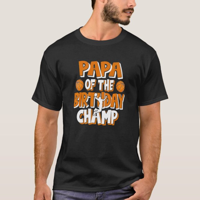 Camiseta Papa Del Fiesta De Baloncesto De Los Campeones De  (Anverso)
