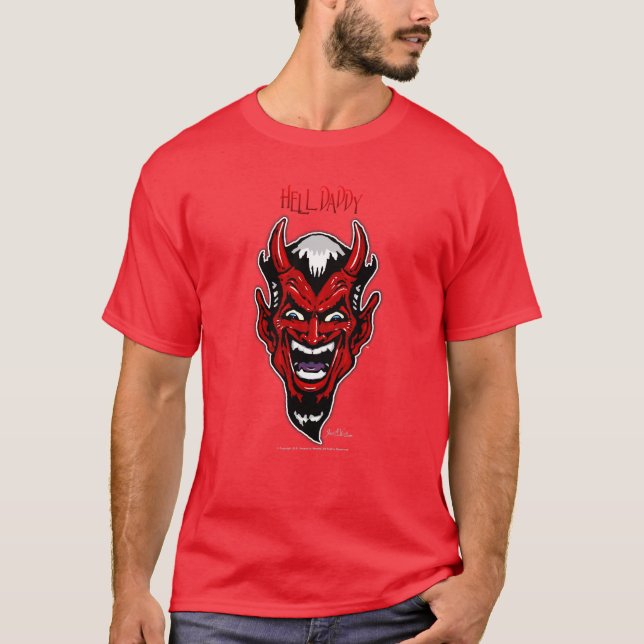 Camiseta Papá del infierno - rojo para hombre (Anverso)