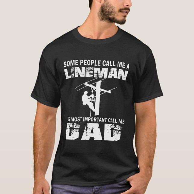 Camiseta Papá del instalador de líneas (Anverso)