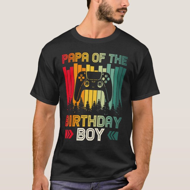 Camiseta Papa Del Juego De Videojuegos De Birthday Retro B 