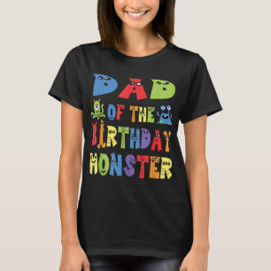 Camiseta Papá Del Monstruo Del Cumpleaños Alien Niño Fiesta