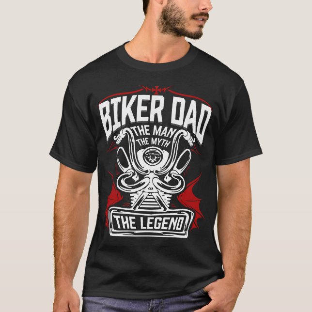 Camiseta Papá del motorista el | el hombre - el mito - la (Anverso)