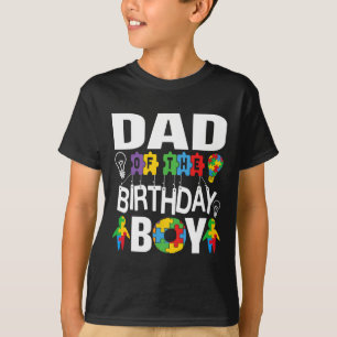 Camiseta Papá del niño autista de cumpleaños