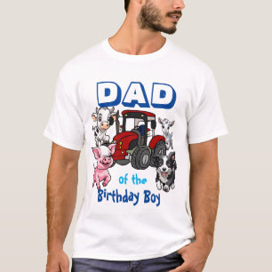 Camiseta Papá del niño de cumpleaños Animales de granja