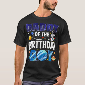 Camiseta Papa Del Niño De Cumpleaños Astronauta Espacio Pla